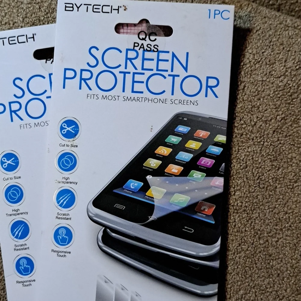 ByTech (2) 1pc Screen protector smartphone 5.5 inch NEW